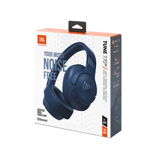 JBL Tune 770NC - Blue - Adaptive Noise Cancelling Wireless Over-Ear Headphones - Detailshot 10